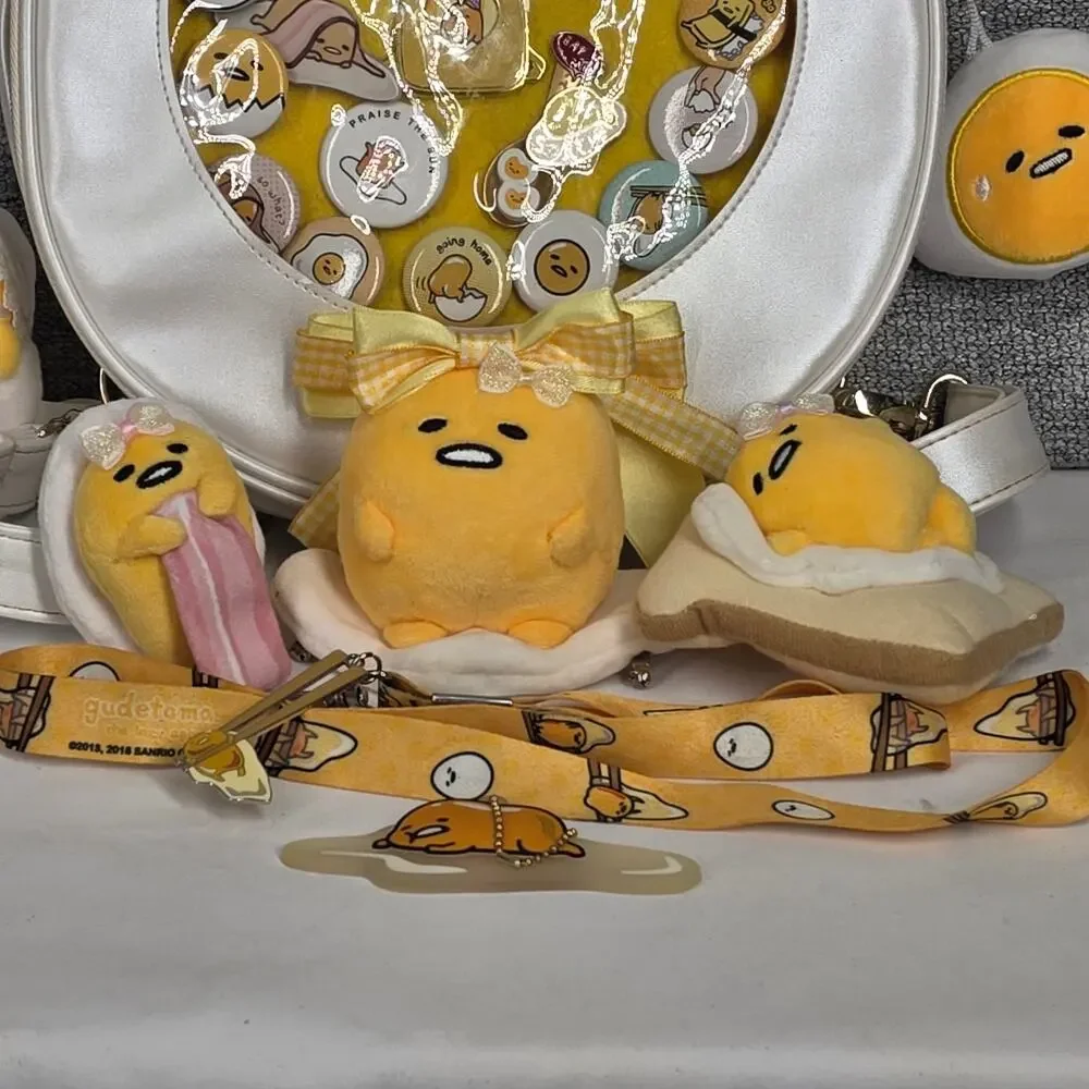 MIJU MIJU ITA BACKPACK + GUDETAMA PLUSH & PIN COLLECTOR KAWAII BUNDLE 10